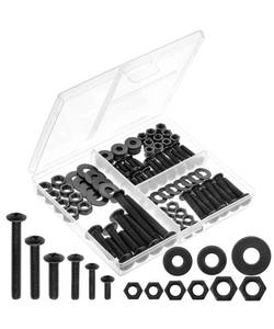 lot 10059 image: Mr. Pen- Nuts and Bolts Assortment Kit, 113 pcs, Galvanized Iron, M4 M5 M6 Metric Assorted Nuts and Bolts Kit with Clear Storage Box for Machinery, Automotive