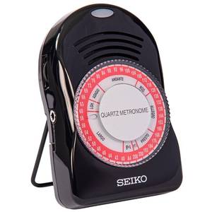 lot 10068 image: Seiko SQ50-V Quartz Metronome For Piano, Guitar and All Instruments, Easy-To-Use, Tempo Range 40-208BPM, Built-In Tone Generators (A&Bb), Adjustable Volume & Click Options, Red LED, Earphone Jack