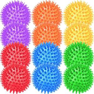 lot 10083 image: Beieverluck 12 Pack 2.5 Inch Squeaky Dog Toy Balls Spikey Dog Balls Large Dog Chew Toys for Medium Large and Small Dogs for Aggressive Chewers, 6 Colors