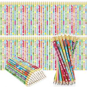 lot 10090 image: Tenceur 160 Pcs Inspirational Testing Pencil Wooden Colorful Cute Fun Motivational Pencil with Eraser Positive Pencils with Inspiring Words Sayings for Back to School First Day of School Gifts