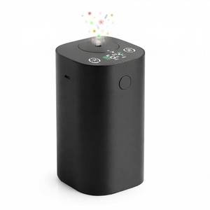 lot 10497 image: Waterless Essential Oil Diffuser, Rechargeable Cordless Scent Diffuser Machine, 20mL (0.7oz) Capacity, 4 Mist Levels & 4 Countdown Timers, Cup Holder Car Diffuser for Home Bedroom Office, Black