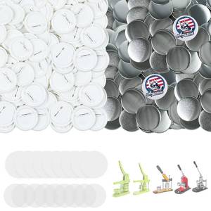 lot 11612 image: Onemorello 200 Sets Button Maker Supplies, 2.28 inch  58mm Button Parts Buttons Supplies, Approx. 2.25 in Blank Badge Parts with Blank Paper for Buttons Maker Machine Pin Maker Press