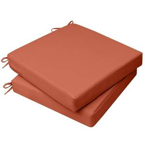lot 11618 image: AAAAAcessories Outdoor Seat Cushions for Chairs, Waterproof, Fade-Resistant Patio Furniture Replacement Cushions, 18 x 18 x 2, Set of 2, Rust