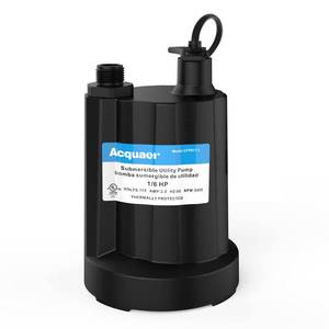 lot 11626 image: Acquaer Submersible Water Pump 16 HP Sump Pump Thermoplastic Utility Pump Small Electric Water Pump 1750GPH Water Remove for Basement Hot Tubs Garden Pool Cover Draining with 10 ft Cord