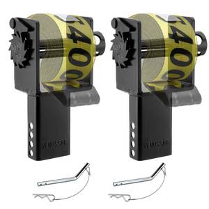 lot 11628 image: Venussar Upgrade Trailer Stake Pocket Winch, Pack of 2 Heavy Duty Stake Pocket Winch 16200 LBS Capacity and 5400 LBS Load Limit for Flatbed Trailer Trucks Winches(Strap not Included)