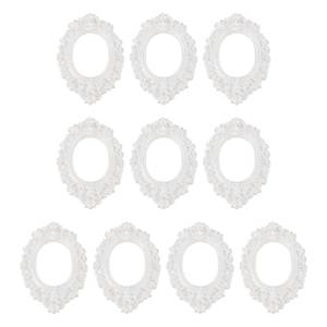 lot 12242 image: uxcell 10pcs Vintage Resin Picture Frames, Mini Tiny Photo Frame Rectangle Jewelry Display Prop for DIY Table Top Photography Wedding Decor, White, 0.9 x 0.8