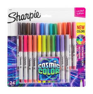 lot 12245 image: Sharpie Permanent Markers, Ultra Fine Point, Cosmic Color, Limited Edition, 24 Count