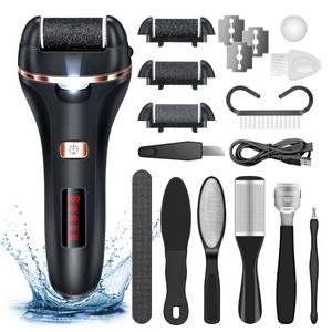 lot 12258 image: AdamPark Electric Callus Remover for Feet, Rechargeable Portable Electronic Foot Callus Remover 2-in-1 WetDry Foot Scrubber Electric Toot File for Hard Cracked Dry Dead Skin��Blue�� (Slightly Used)