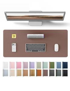 lot 12260 image: YSAGi Leather Desk Protector, Office Mat, Large Mouse Mat, Non-Slip PU Leather Blotter, Laptop Pad, Waterproof Writing Pad for Office and Home (Chocolate, 23.6 x 13.8)