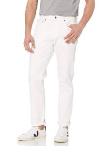 lot 12279 image: Amazon Essentials Mens Athletic-Fit Stretch Jeans - Discontinued Colors, Bright White, 34W x 29L