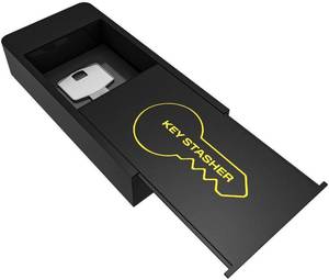 lot 12293 image: Magnetic Hide A Key Holder - 3.8 x 2 Inches - Black Magnetic Key Holder Under Car - Durable Plastic KeyHolder - Key Hider Key Box Hide a Key Case Extra Home Key Safe (XL)
