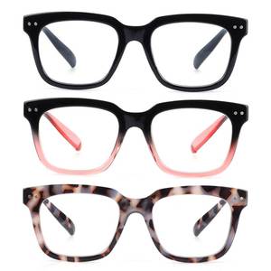 lot 12296 image: CHOFILORD Ladies Reading Glasses Blue Light Blocking Spring Hinge Computer Readers, Fashion Eyeglasses for Women Men (block&pink&tortoise, 1.25, x)