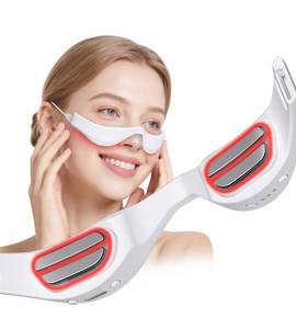 lot 12298 image: Under-Eye Red Light Therapy Glasses, Rechargeable Therapy Device Microcurrent Eye Massager, Botanique Paris Eyes Bag Remover for Dark Circles, Eye Bags & Wrinkles (White)