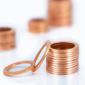 lot 12303 image: KeeRoarin 20Pcs M10 Copper Oil Drain Plug Gasket, Crush Washer for Oil Change, Sealing Ring