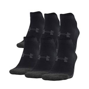 lot 12309 image: Under Armour Adult Performance Tech Low Cut Socks, Multipairs , Black (6-Pairs) , Medium