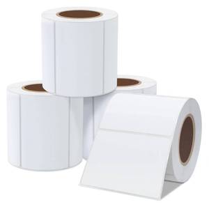 lot 12311 image: Hybsk 3x2 inch Direct Thermal Labels for Barcodes, Address, Compatible with Rollo Label Printer & Zebra Desktop Printers (3x2,4 Rolls White)
