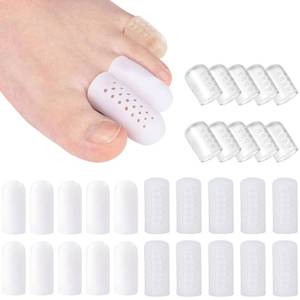 lot 12317 image: VYNFLICK Silicone Toe Protector Gel Anti-Friction Breathable Toe Finger Caps 30PCS Toenail Guard Covers for Women Men Foot Bunion, Corn, Blister, Pain, Callu Toenail Sleeve Pads