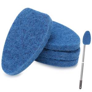 lot 12321 image: 4 Pack Tub and Tile Scrubber Refills Compatible with Scotch-Brite Tub & Tile Scrubber, Replacement Scrubber Heads for Bathroom, Shower, Tub, Tile and Kitchen Cleaning, Blue