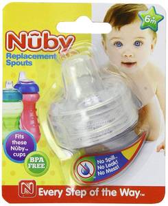 lot 12328 image: Nuby 2-Pack Replacement Silicone Spouts for Select Cups