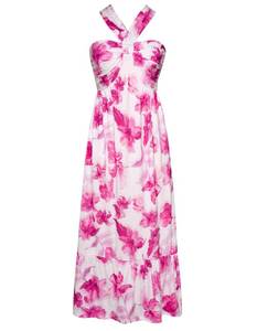 lot 12331 image: GRACE KARIN Womens 2026 Summer Floral Maxi Dress Criss Cross Halterneck Sleeveless Flowy A Line Boho Beach Vacation Casual Dress Purple Flowers S