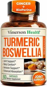 lot 12338 image: Boswellia Serrata Turmeric Curcumin Supplement Organic Tumeric, Boswellia Extract, Ginger & BioPerine for Max Absorption �� Inflammation & Joint Supplements for Men & Women �� Non-GMO �� 60 Capsules