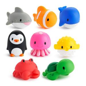 lot 12368 image: Munchkin Baby Bath Toy Squirts for Babies and Toddlers 9 Months and Up, Ocean Sea Animals Squirters, 8 Pack