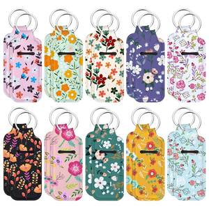 lot 14084 image: Kigeli 20 Pcs Floral Pattern Lipstick Holder with Portable Clip on Lip Gloss Sleeve Pouch Flower Lip Balm Holder Keychain Bulk Birthday Party Favors Supplies Gifts for Women