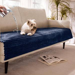 lot 14086 image: Meider Waterproof Dual Non-Slip Couch Cover for Dogs, Fuzzy Soft Pet Couch Covers for 2 Cushion Sofa loveseat, Pet Friendly Soft Dog Bed Covers Sofa Cover Washable (Navy Blue, 33 x 62 1 Pack)