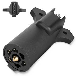lot 14103 image: Nilight 7-Way to 5 Way Flat Blade Trailer Adapter Waterproof Rugged Nylon Housing 7 pin to 5-pin Wiring Adapter