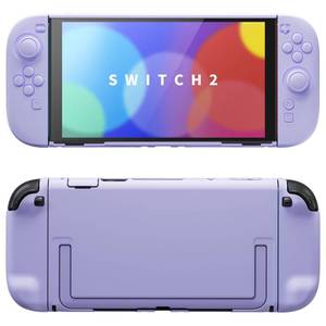 lot 14117 image: PlayVital Protective Case for Nintendo Switch 2 - Cute Dockable Hard Case Shell for Switch 2 with Thumb Grip & Sticker & Button Caps, Anti-Scratch & Shockproof Cover Skin - Light Violet
