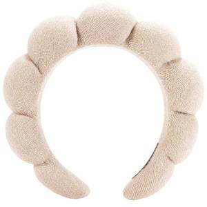 lot 14126 image: HitModa Spa Headbands for Washing Face or Facial, Makeup Headband for Women, Skincare Hair band, Puffy Terry Cloth Face Washing Head band for Maskup, Skin Treatment