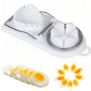 lot 14136 image: Egg Slicer Cutter for Hard Boiled Eggs,Stainless Steel Egg Slicer for Strawberry,Butter,Kiwi