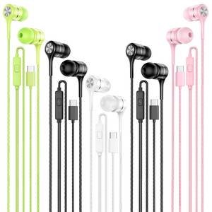 lot 14166 image: LWZCAM USB C Earbuds with Microphone 5 Pack, in-Ear Wired Headphones with Noise Isolating, Type C Earphone Heavy Bass Stereo Headsets Compatible with iPad, Android Smartphones, for Most USB-C Devices