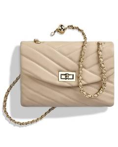 lot 14177 image: LAVTUG Quilted Crossbody Purse for Women, Small Flap Shoulder Bag with Gold Chain Elegant Designer Handbag, Everyday Use