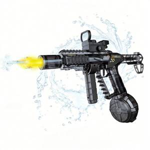 lot 14200 image: Electric Water Gun, Squirt Blaster Automatic Toy for Kids & Adults, 350cc Large Capacity, 25-32ft Long Range, Rechargeable Battery, Auto-Sync LED Lights, Summer Outdoor Toy for Pool, Beach & Backyard