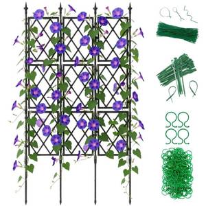 lot 19879 image: Garden Trellis Frame for Climbing Plants Outdoor  65 Inch PE-Coated Metal Pipes & Plastic Grids Rose Wall Trellis  Rustproof Privacy Screen Plant Support Frame for Flowers Vines Vegetables Indoor
