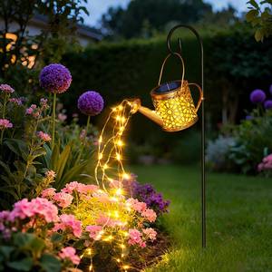 lot 19902 image: 1 Pack Solar Watering Can Lantern, Hanging Light Outdoor Waterproof, Hanging Lantern Decorative, Garden Decoration Gift for Women Mom