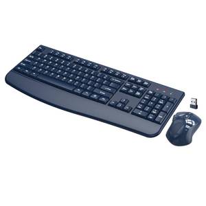 lot 19920 image: Wireless Keyboard and Mouse Combo, Full-Sized 2.4GHz Wireless Keyboard with Comfortable Palm Rest and Optical Mouse for Windows, Mac OS PCDesktopsComputerLaptops (Starry Blue)