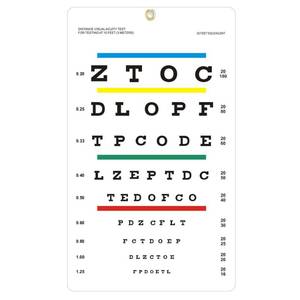 lot 20021 image: Eye Chart, Upgraded Snellen Eye Chart for Eye Exams 10 Feet, 14x8 Inches Plastic Low Vision Eye Charts Wall Chart with Metal Eyelet for Kids Gifts Wall Decoration (10 Feet Test Distance)