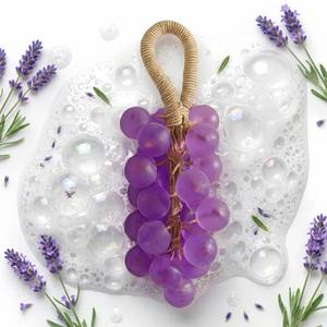 lot 20040 image: NovaCharm Handmade Grape Soap on a Rope, Decorative Lavender Scented Soap, Grape Shape Hanging Soap Bar, Artisan Soap for Bathroom Decor, Gentle Cleansing Gift Soap for Home & Holiday