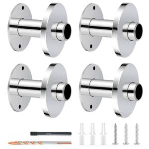 lot 20048 image: �� Stub-Out Support and Cover��K857-30 (4-Pack) - Plumbing Cover Plates for 12 Inch PEX Pipe, Stainless steel Wall Mount Support with Smooth Finish, for Shower, Sink & Toilet Supply Lines