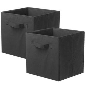 lot 20474 image: ShellKingdom Storage Bins, Foldable Fabric Storage Cubes And Cloth Storage Organizer Drawer For Closet And Toys Storage, 2 Pack (Black)