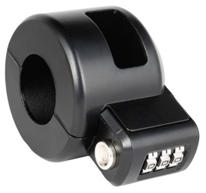 lot 2040 image: Black lock with key and three number code