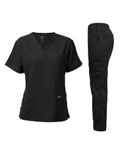 lot 2042 image: Dagacci black scrub set size small