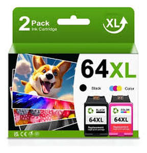 lot 14157 image: HP 64XL Compatible Ink Cartridge 2-Pack Black and Tri-Color