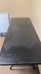 lot 11617 image: Black Folding Table 6 ft