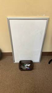 lot 11620 image: Large Magnetic Dry Erase Whiteboard with Accessories