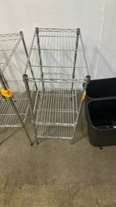 lot 11702 image: Chrome Wire Storage Shelving Unit