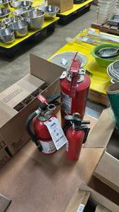 lot 11728 image: Set of 3 Fire Extinguishers