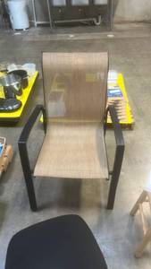 lot 15002 image: Modern Mesh Patio Chair with Black Frame